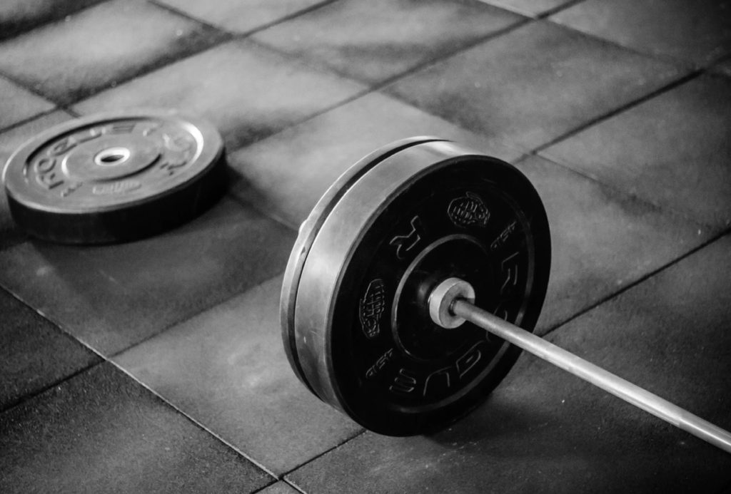 A photo of a barbell to represent how we have an online presence for the small business.